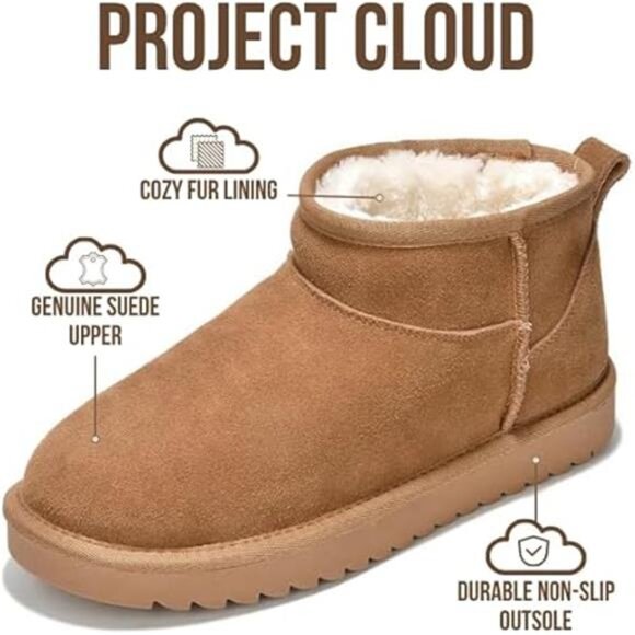 100% Genuine Leather Ankle Boots for Women - Water Resistant with Memory Foam - Picture 2 of 7